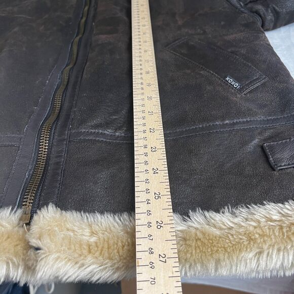 XOXO Jacket Womens/Mens Leather Brown Bomber Size Medium - Picture 13 of 13